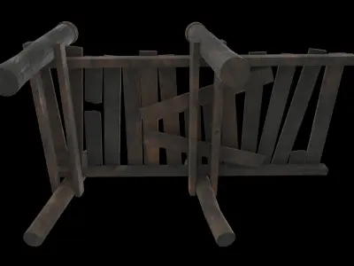 wood dock 02 3D model