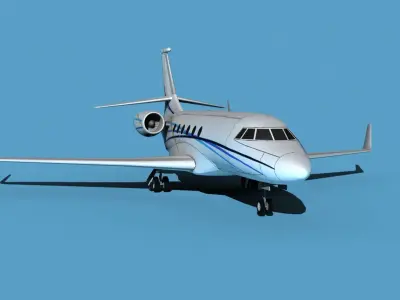 Dassault Falcon 2000 V07 3D model