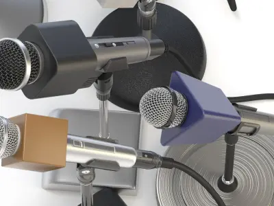 Microphones 3D model