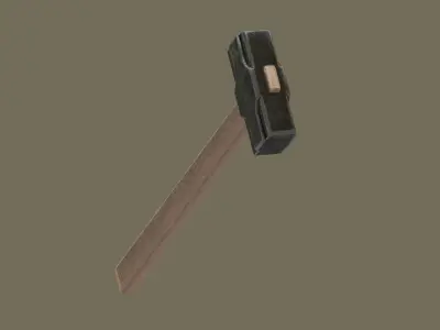Sledgehammer PBR hammer Low-poly 3D model