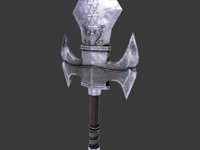 Medieval Great Sword Low-poly 3D model