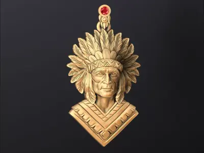 Native Indian Pendant 3D print model