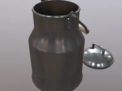 Milk Churn - Can Low-poly 3D model