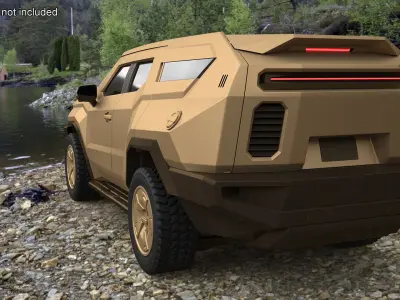 Sand Colored SUV Rezvani Vengeance Simplified  purchase 3D model