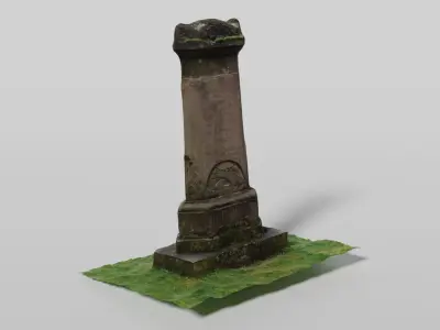 Scanned old grave model 3D model