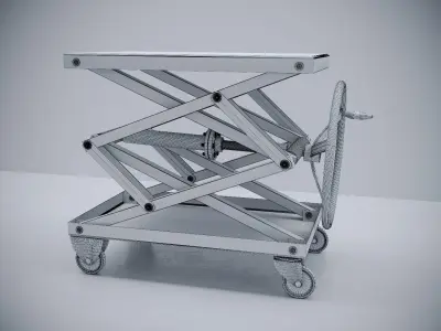 restoration hardware INDUSTRIAL SCISSOR LIFT TABLE 3D model