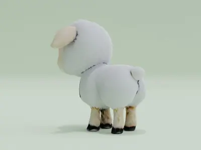 Lamb Sheep Animal Toy Low-poly 3D model