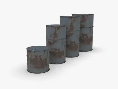 Chemical barrel Low-poly 3D model