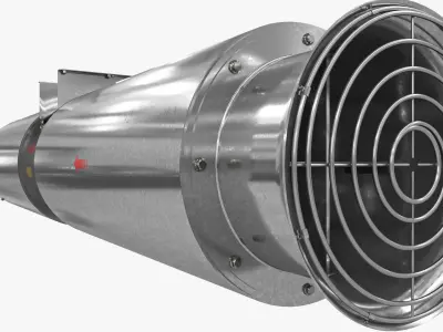 Thrust Jet Fan Low-poly 3D model