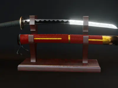 Sward cgi Design Modeling Blender Model Project Low-poly 3D model