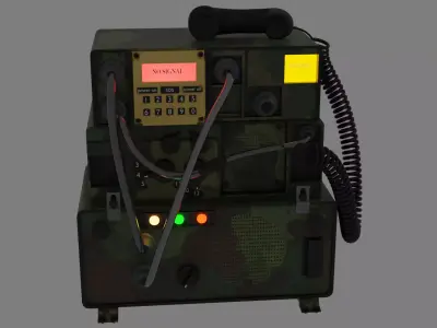 3d military radio  Free low-poly 3D model