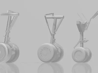 737 landing gear Low-poly 3D model