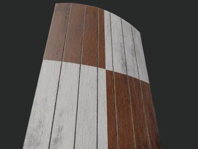 Slavic square wooden shield-painted  checker symbol Low-poly 3D model buy