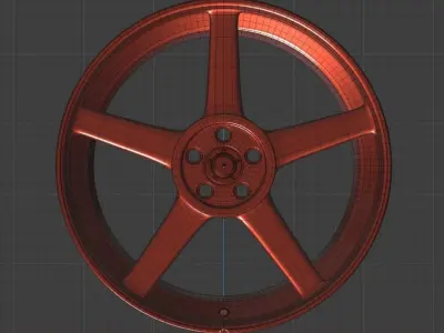 3D model rim wheel part7 3D model