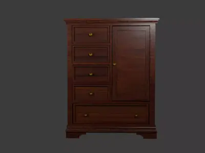 Antique Chifforobe Low-poly 3D model