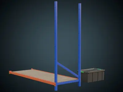 Storage Box 1 Basic Low-poly 3D model
