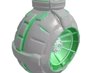 Futuristic Plasma Grenade 3D Model 3D model buy