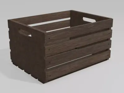 Wooden crate Free 3D model