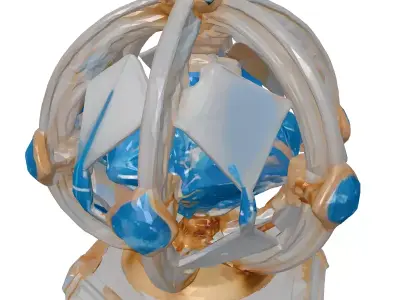 Glowing Alien Artifact Crystal Core 3D model