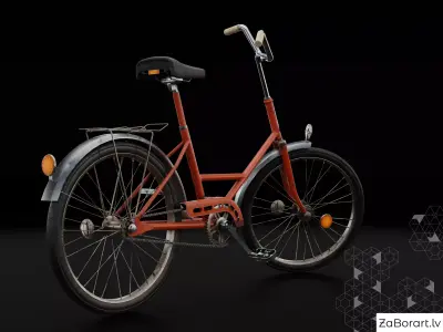 Vintage Bicycle Low-poly 3D model purchase
