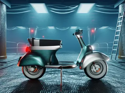 Moped 3D Asset 3D model