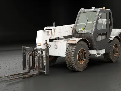 Used Telescopic Handler Forklift 3D model