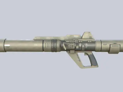 Scifi bazooka Low-poly 3D model order