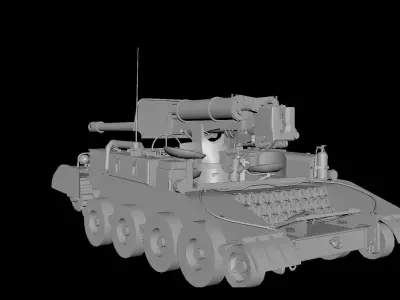A101 M56 Tank Low-poly 3D model