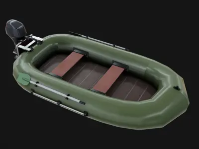 Fishing Boat 02 Low-poly 3D model
