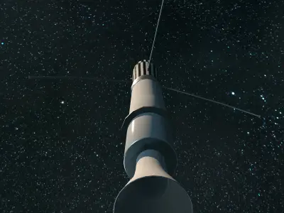 Explorer 1 Satellite Low-poly 3D model