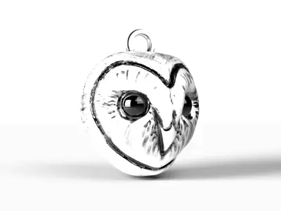 Owl pendant Low-poly 3D model