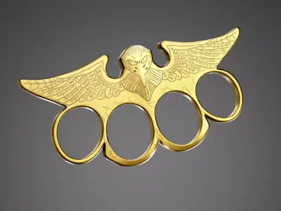 Brass Knuckles AAA Game Ready Asset Low-poly 3D model