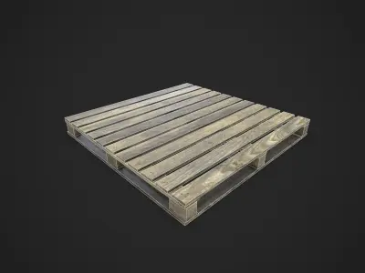 Wooden Pallet Low-poly 3D model shop