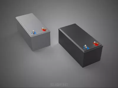 BATTERY DC VOLT POWER SUPPLY ENERGY STORAGE PACK ELECTRICAL CELL 3D model