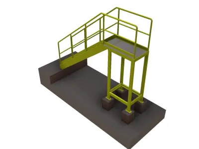 Steel ladder 3D model by 3DDigitalFiles