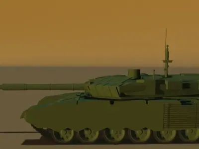 lowpoly model of the T-90 RORYV tank 3D model