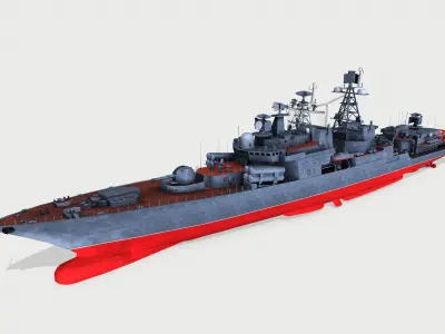 Udaloy 1155 Low-poly 3D model