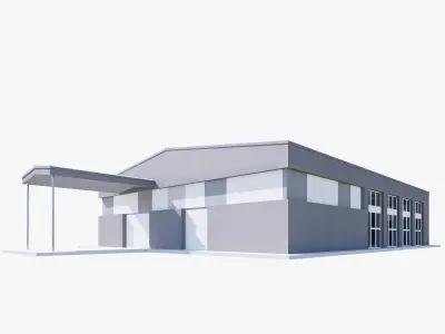 warehouse Low-poly 3D model from CGTrader