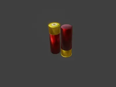 Shotgun and m4 Bullets Free low-poly 3D model