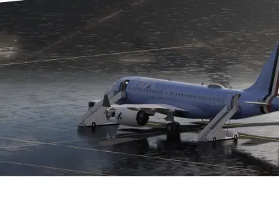 Airbus A220-100 3D model