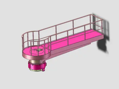 Rotating maintenance platform 3D model