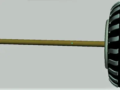 creo software making in tyar  3D model