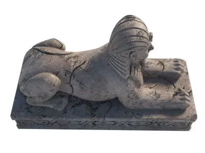 sphinx 3 Low-poly 3D model