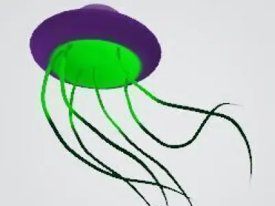 Photorealistic Low-Poly Jellyfish 3D Model Low-poly 3D model
