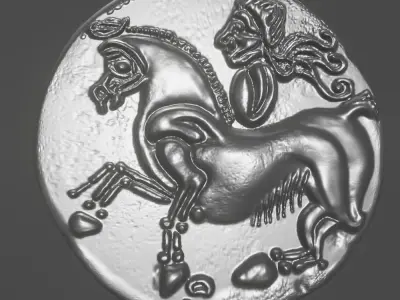 Celtic coin 2 3D print model