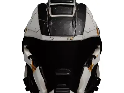 Damaged SciFi Helmet 3D Model 3D model purchase