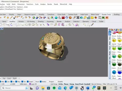 anillo ingeniero agronomo 3D model