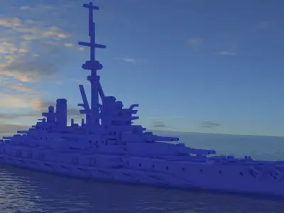 Brazilian Battleship Sao Paulo 1911 3D print model