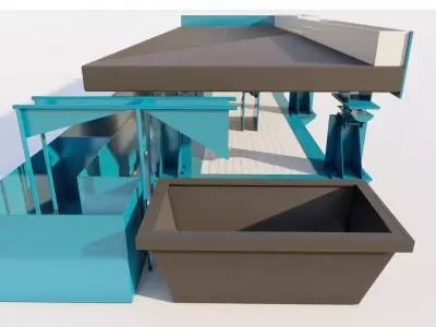 gold mining shaker table 3D Model 3D model