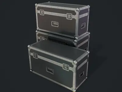 Music Cases Collection PBR 3D model